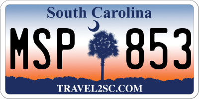 SC license plate MSP853