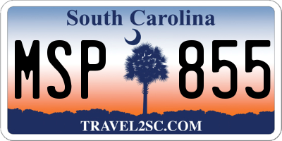 SC license plate MSP855