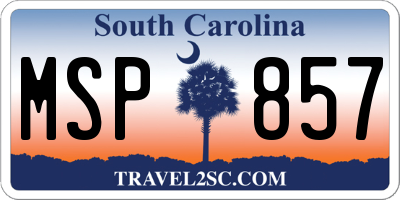 SC license plate MSP857
