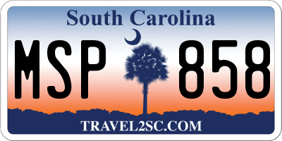 SC license plate MSP858