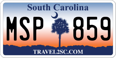 SC license plate MSP859