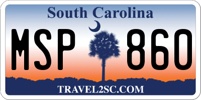 SC license plate MSP860