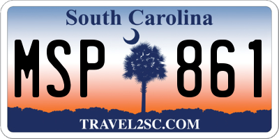 SC license plate MSP861