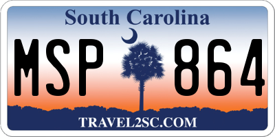 SC license plate MSP864