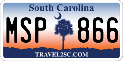 SC license plate MSP866
