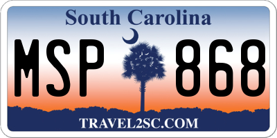 SC license plate MSP868