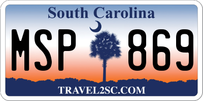SC license plate MSP869