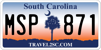 SC license plate MSP871