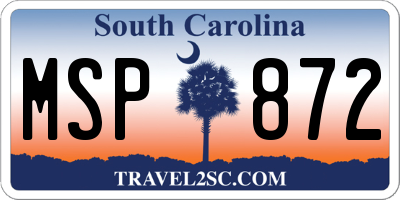 SC license plate MSP872