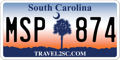 SC license plate MSP874