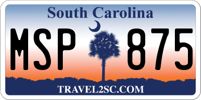 SC license plate MSP875