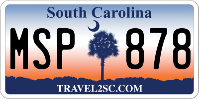 SC license plate MSP878