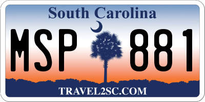 SC license plate MSP881