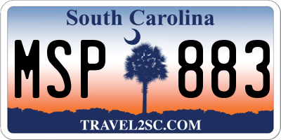 SC license plate MSP883