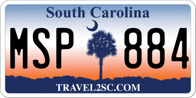 SC license plate MSP884
