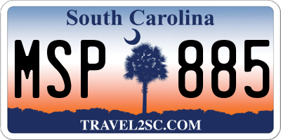SC license plate MSP885