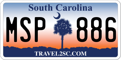 SC license plate MSP886