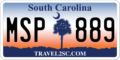 SC license plate MSP889