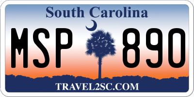 SC license plate MSP890