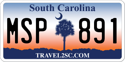 SC license plate MSP891