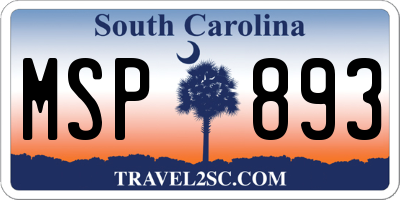 SC license plate MSP893