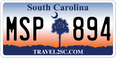 SC license plate MSP894