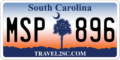 SC license plate MSP896