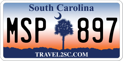 SC license plate MSP897