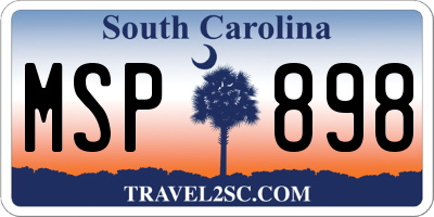 SC license plate MSP898