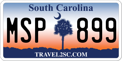 SC license plate MSP899