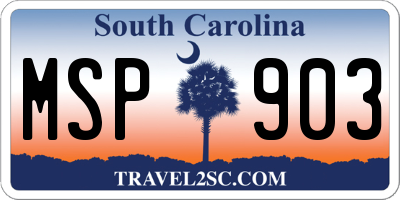 SC license plate MSP903