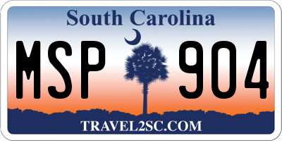 SC license plate MSP904
