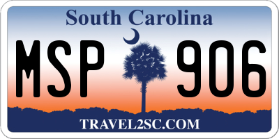 SC license plate MSP906