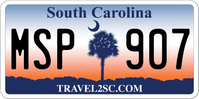 SC license plate MSP907