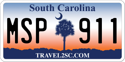 SC license plate MSP911