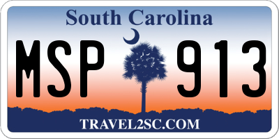 SC license plate MSP913