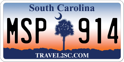 SC license plate MSP914