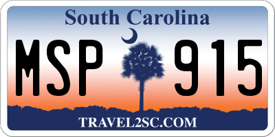 SC license plate MSP915
