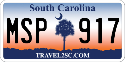 SC license plate MSP917