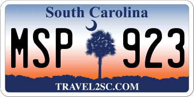 SC license plate MSP923