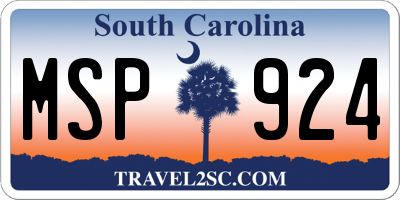 SC license plate MSP924