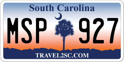 SC license plate MSP927