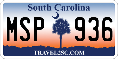 SC license plate MSP936