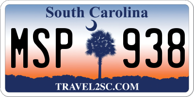 SC license plate MSP938