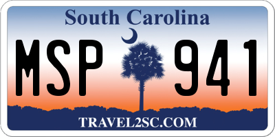 SC license plate MSP941