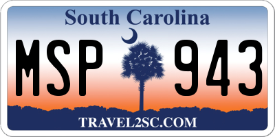SC license plate MSP943