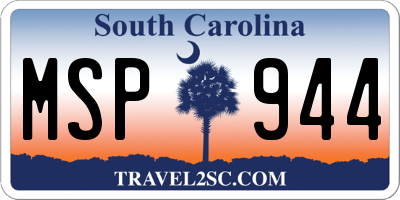 SC license plate MSP944