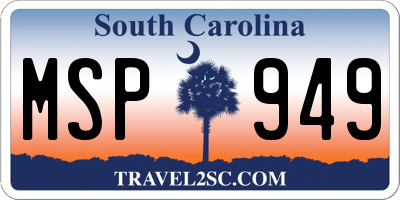 SC license plate MSP949
