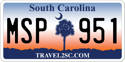 SC license plate MSP951