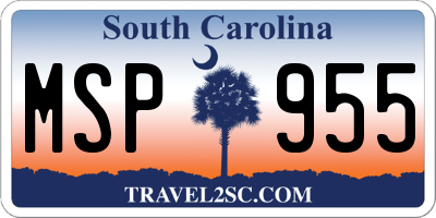 SC license plate MSP955